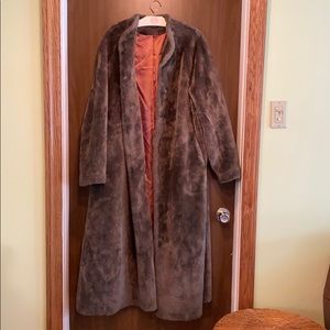 Beautiful grey vintage fur long coat